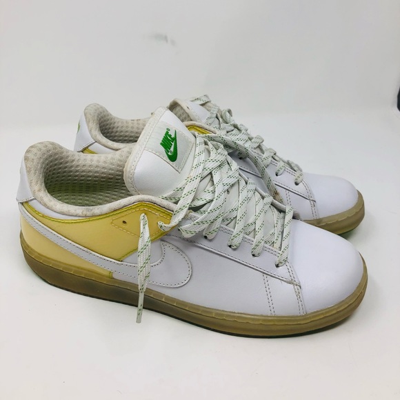 Nike Court Royale Lime Sneakers / Running Shoes 336125-111 - White Leather Sz 9 - Picture 5 of 10